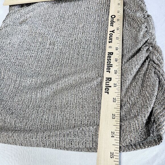 White House Black Market Womens Blouse Gold Size Small Polyester Blend Stretch - Picture 4 of 12